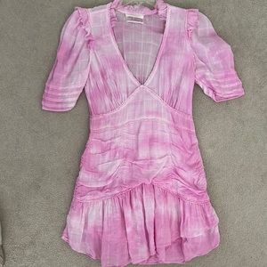 LoveShackFancy pink tie dye dress